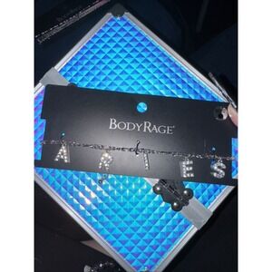 Spencers Body Rage Charm Choker Aries Letters Silver Colored Brand New‎